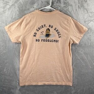 Katin T-Shirt men's Medium Graphic Organic Cotton Kanvas Peach No Shirt No Shoes